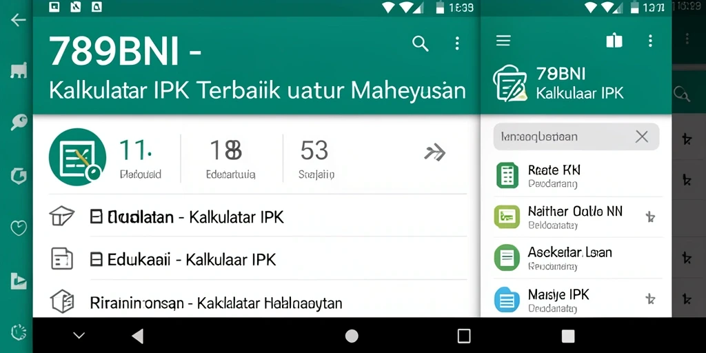 Antarmuka aplikasi Kalkulator IPK 789BNI yang sederhana dan intuitif.