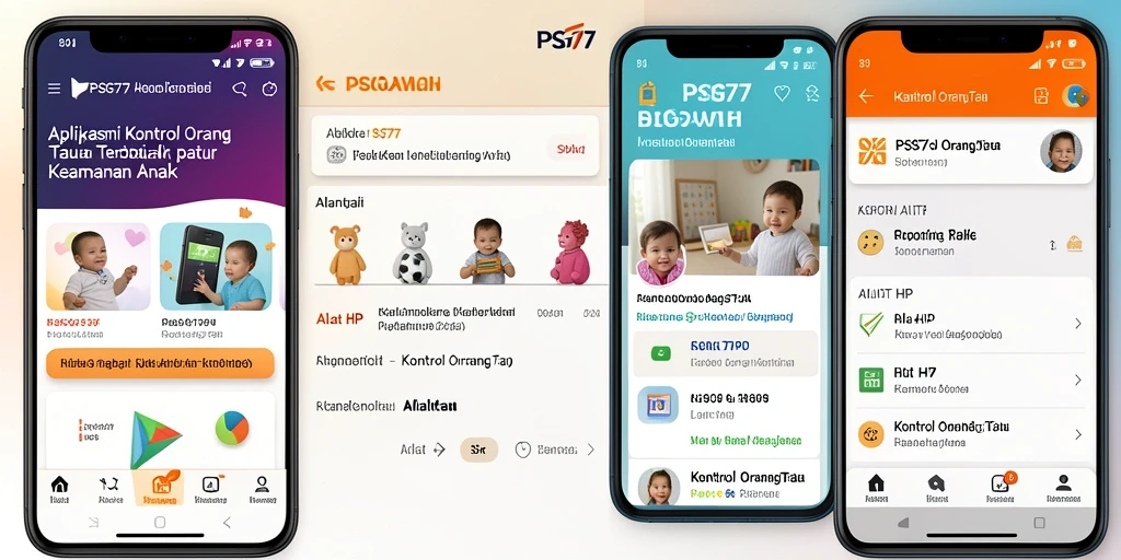 Antarmuka PSG77 yang user-friendly untuk kontrol orang tua.