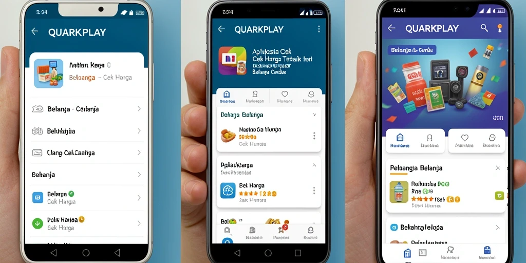 Antarmuka QUARKPLAY yang menarik dan fungsional untuk cek harga.