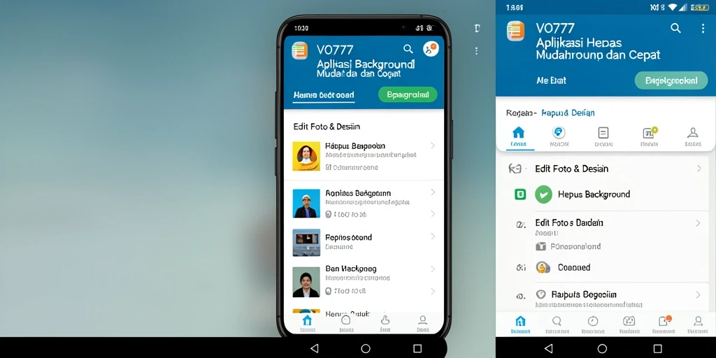 Antarmuka aplikasi VO777 untuk Hapus Background yang sederhana dan efektif.