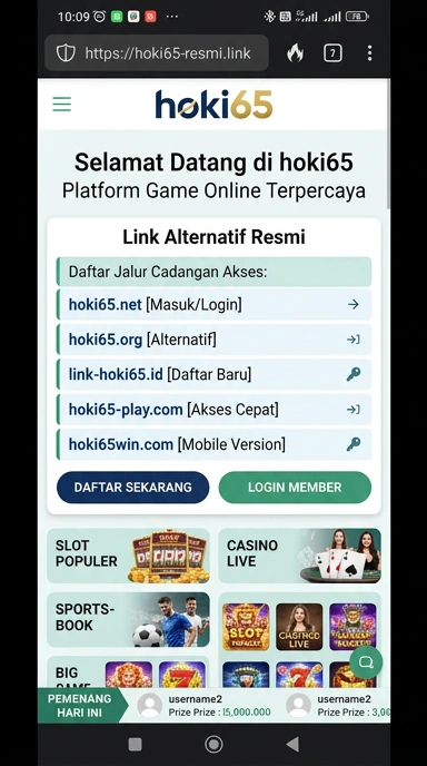 Link Alternatif Gampang Akses Hoki65 untuk Pengguna Android